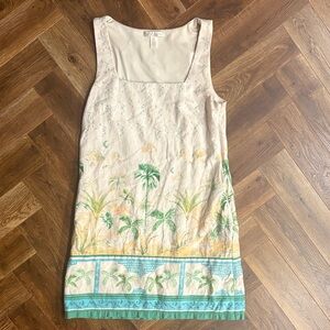 London Times Tropical Print Mini Dress